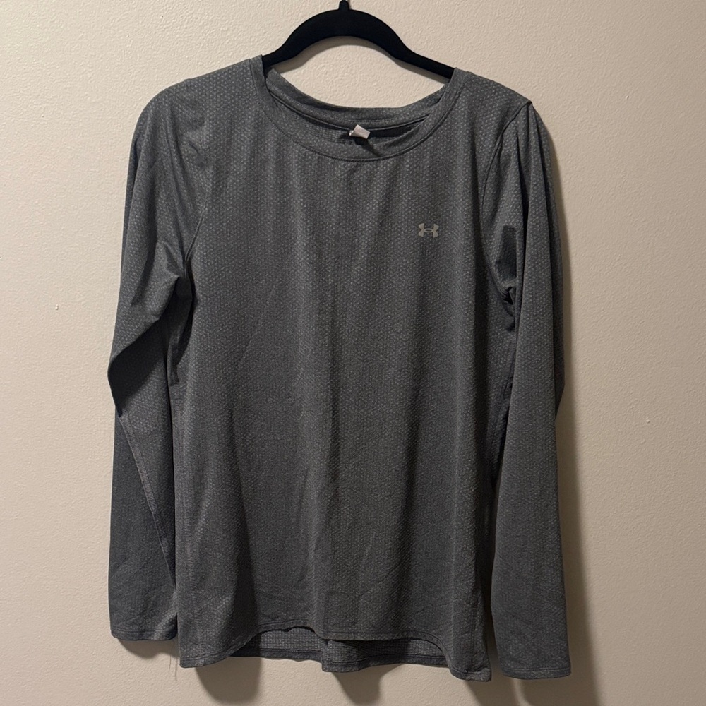 Under Armour Heat Gear Grey Long Sleeve Athletic Top